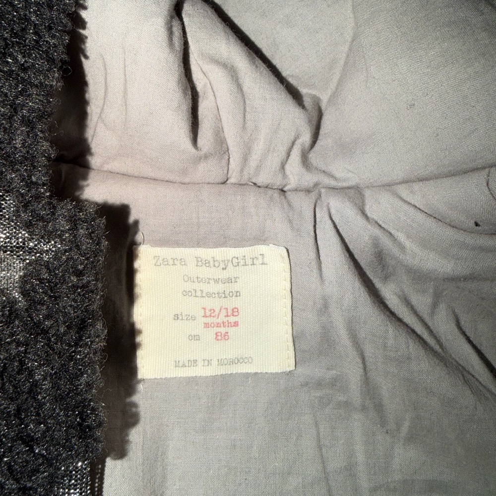Zara Baby Girl Gray Outerwear